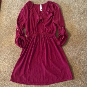 Dark pink satin dress